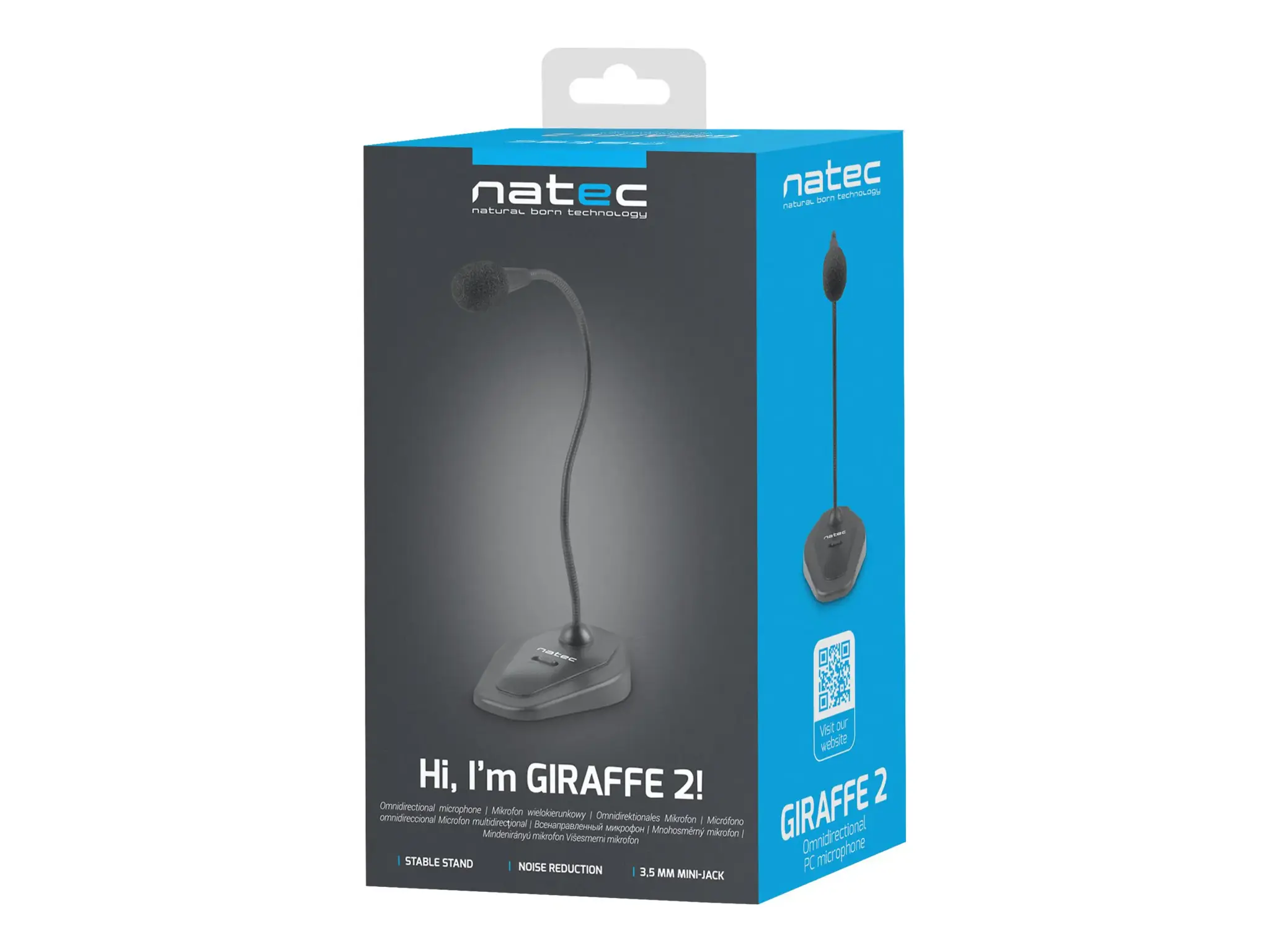 NATEC mikrofonas Giraffe 2 juodas