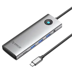 Prisijungimo stotelė HUB 10in1 Orico USB-C, HDMI, 3xUSB, SD/TF, Audio (pilka)