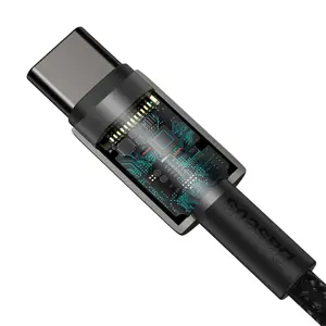 "Baseus" C tipo USB - C tipo USB kabelis "Power Delivery Quick Charge" 100W 5A 1 m juodas (juodas)