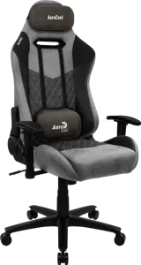 Aerocool DUKE AeroSuede, universali žaidimų kėdė, 150 kg, 125 kg, nailonas, plienas, juoda, pilka