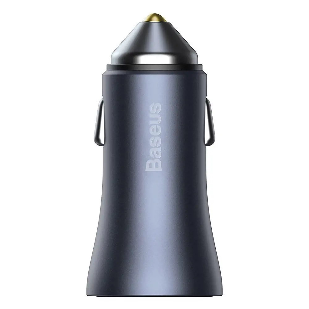 Baseus TZCCJD-0G Golden Contactor Car Charger Dual Quick Charger USB 40W Dark Grey