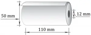 Terminė kasos juosta 110x25m/12mm, 55g/m2, 6 vnt/pak