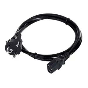 SAVIO kabelis CL-89 (C13 / IEC C13 / IEC 320 C13 - "Schuko M"; 1,2 m; juoda spalva)