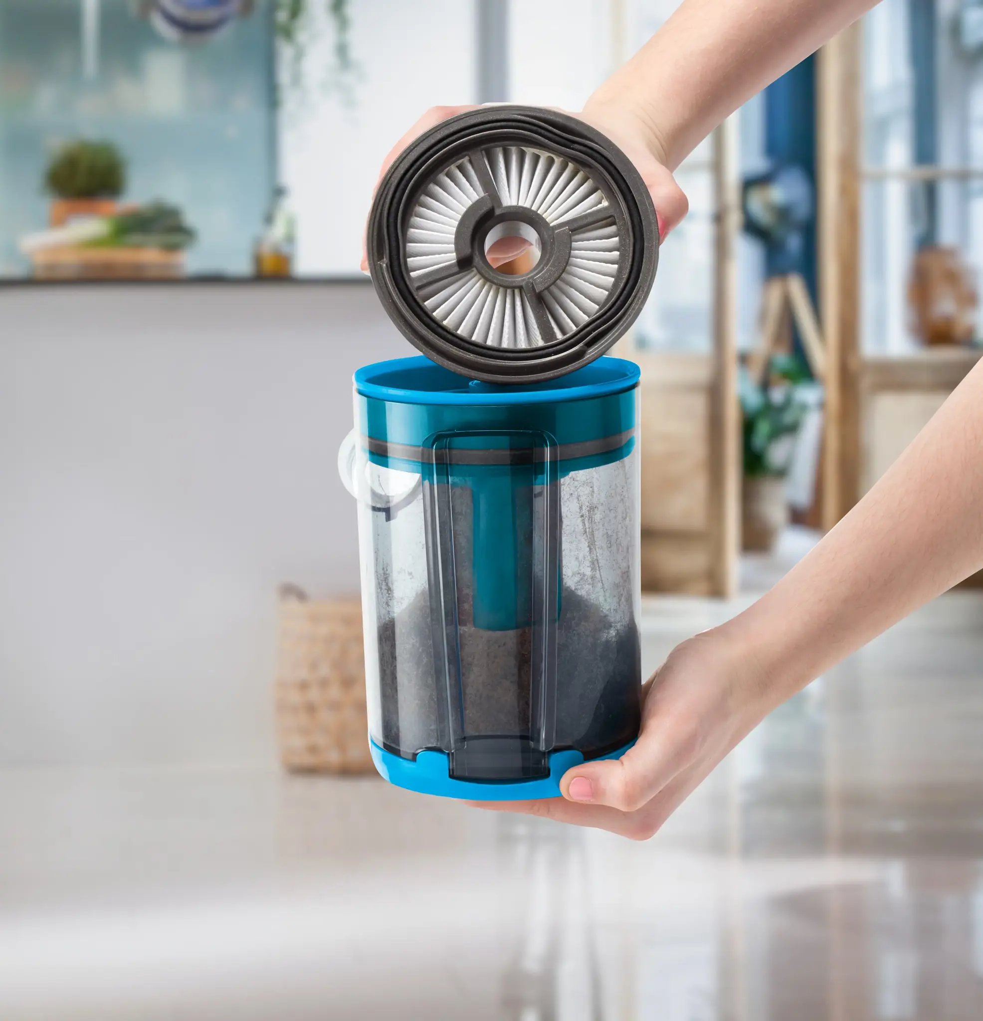 Bissell All-in-one Vacuum and Steam Mop | Vac & Steam | Power 1600 W | Water tank capacity 0.4 L | Titanium/Bossanova Blue