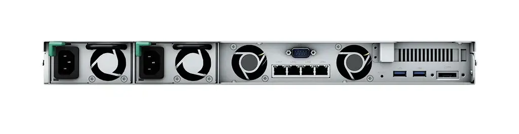 SYNOLOGY RS822RP+ 4 lizdų NAS laikiklis AMD Ryzen V1500B 4 branduolių 2,2 GHz 2 GB DDR4 ECC SODIMM 2xUSB 3.2 RJ-45 4x1GbE