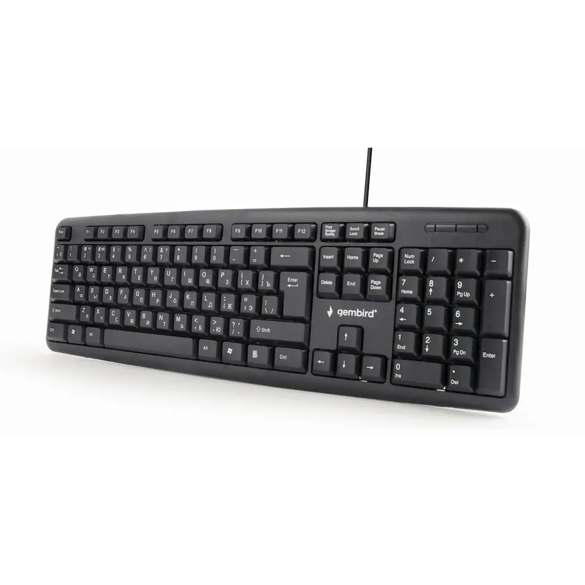 GEMBIRD KB-U-103-RU Klaviatūra Gembird KB-U-103, USB 1,4 m, standartinio dydžio, RU išdėstymo