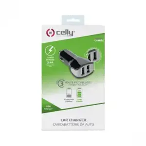 CELLY TURBO AUTOMOBILINIS ĮKROVIKLIS 2 USB 2.4A