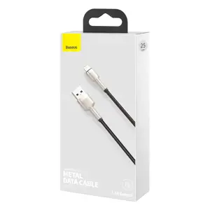 Baseus Cafule Series Metal Data Cable USB - Lightning 2.4A 0,25 m black (CALJK-01)