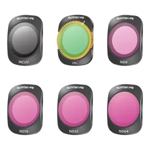 6 filtrai MCUV CPL ND8/16/32/64 Sunnylife, skirti Pocket 3