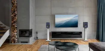 KANTO AUDIO 200W POWERED BOOKSHELF SPEAKERS WITH HDMI ARC, USB-C, AND BLUETOOTH 5.3 - MATTE BLUE, PAIR (INCL. TYPE C POWER CORD)