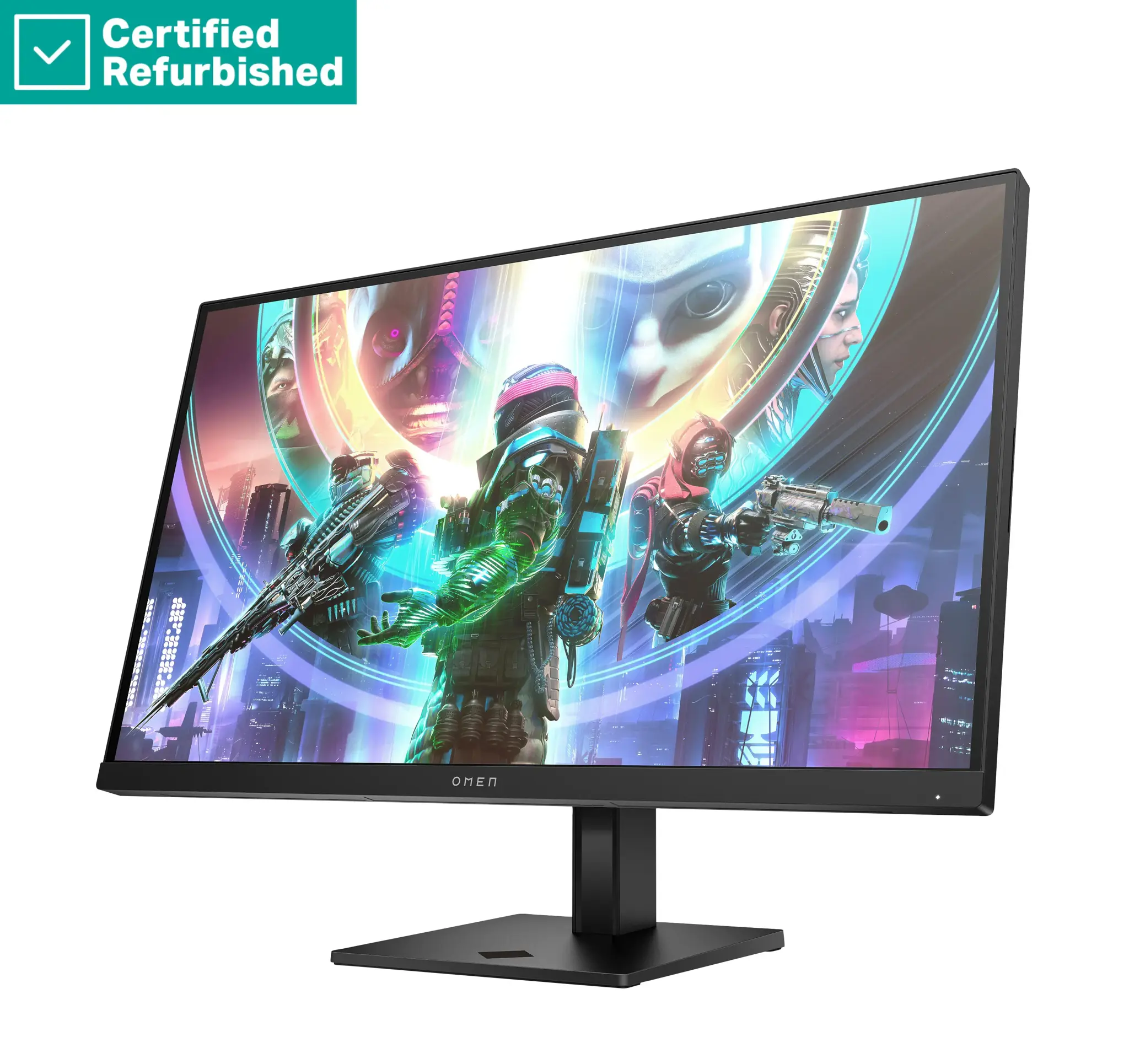 RENEW SILVER OMEN by HP 27qs QHD Gaming Monitor - 27" 2560x1440 QHD 400-nit 240Hz AG, IPS, 2x HDMI/DisplayPort, 2x USB-A, speakers, height adjustable/tilt/pivot, 1 years