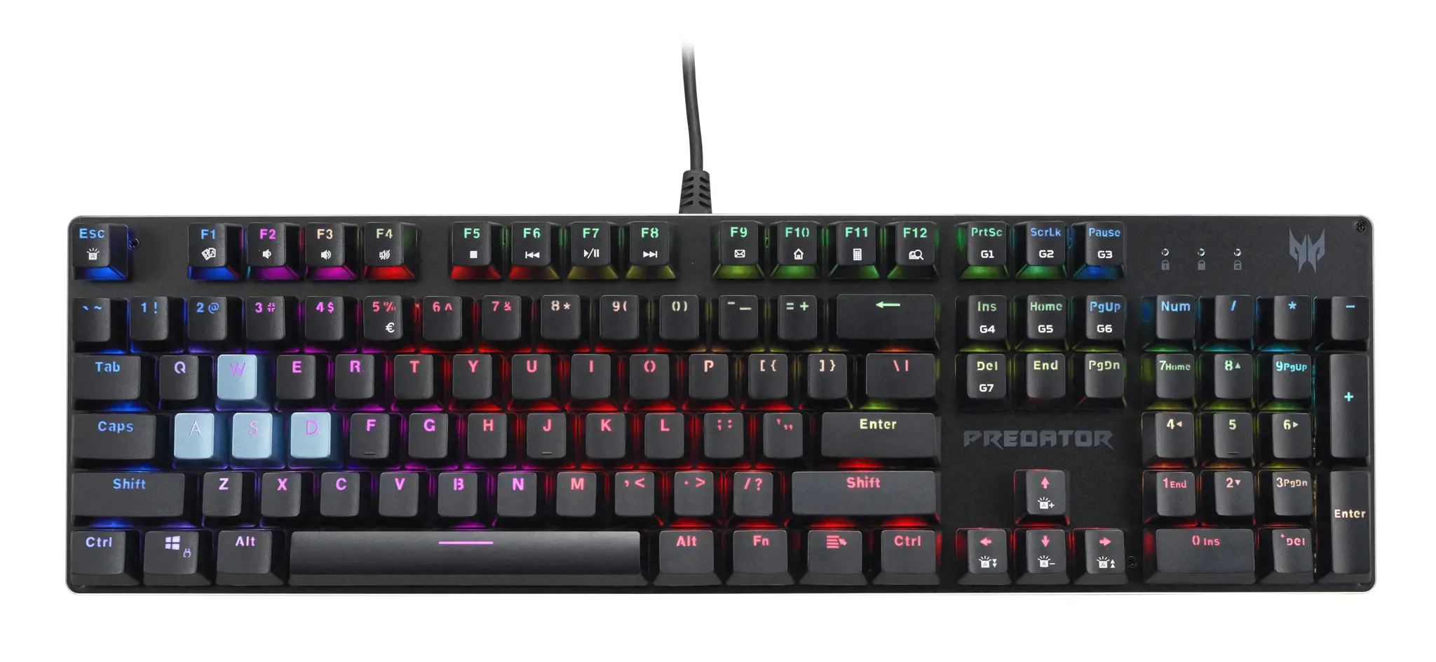 Acer Predator Aethon 303, Full-size (100%), USB, Mechanical, QWERTY, Black