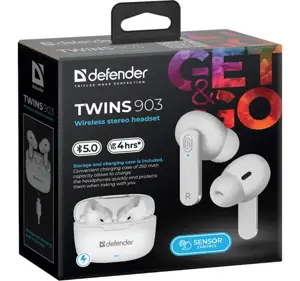 "Bluetooth" ausinės TWINS 903 white