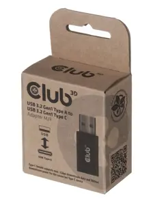 CLUB3D USB 3.2 Gen1 Type A to USB 3.2 Gen1 Type C Adapter M/F, USB A, USB TYPE C, 3.2 Gen 1 (3.1 Gen 1), Black