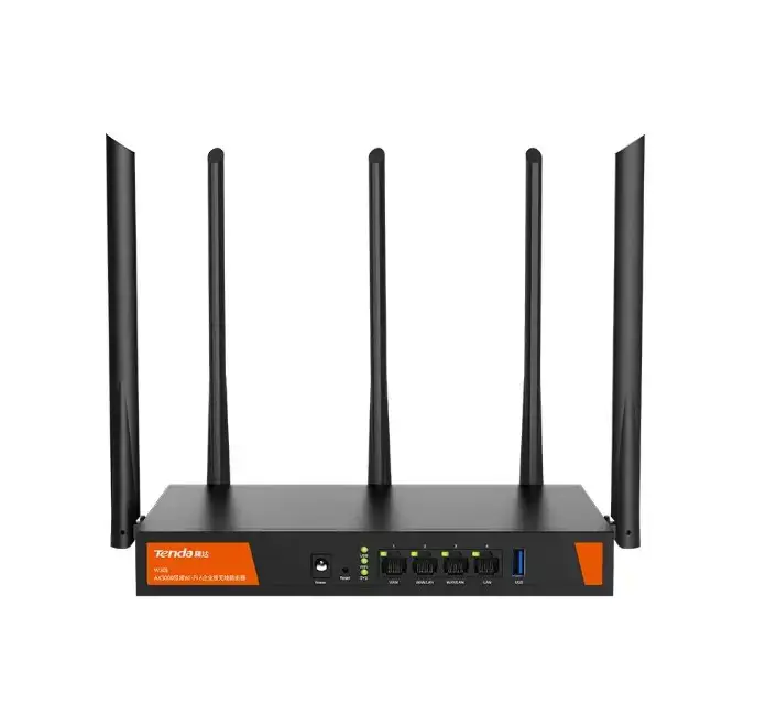 "Tenda W30E AX3000" belaidis maršrutizatorius Gigabit Ethernet Dviejų dažnių (2,4 GHz / 5 GHz) juodas