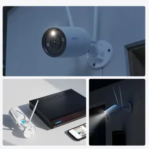 Reolink W330 - 4K Wi-Fi 6 Camera, 2.4/5 GHz Dual-Band Wi-Fi, Color Night Vision, Person/Vehicle/Animal Detection, IP security camera, Indoor & outdoor, Wired & Wireless, Google Assistant, Wall, White