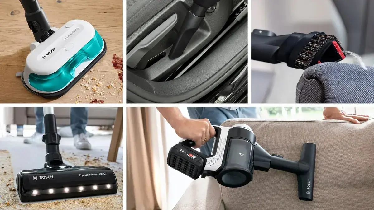Cordless 2-in-1 hoover, vacuuming and mopping Unlimited 7 ProHygienic Aqua White