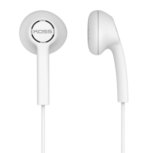 "Koss" laidinės ausinės KE5w, į ausis, 3,5 mm, baltos spalvos