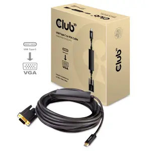 CLUB 3D USB TYPE C TO VGA CABLE 5m/16.4ft