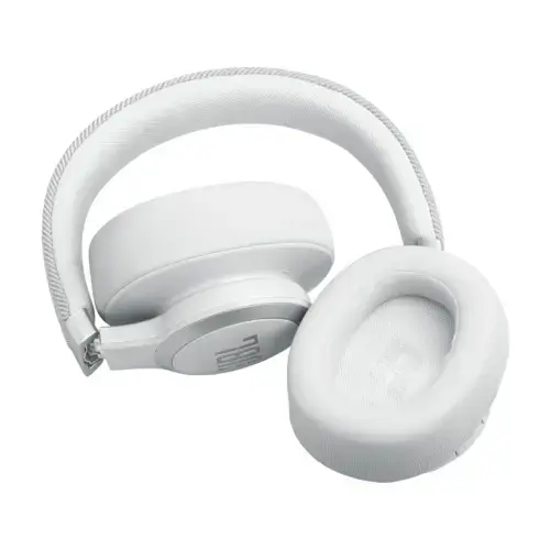 JBL belaidės ausinės "Live 770NC", baltos spalvos