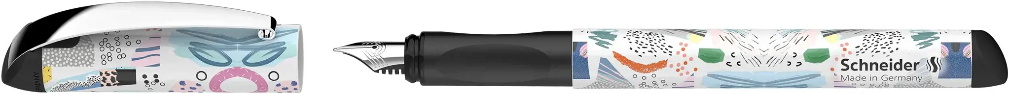 Plunksnakotis SCHNEIDER Glam, plastikinis juodas korpusas, mėlynas rašalas
