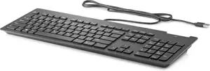 HP Business Slim Smartcard Keyboard, Full-size (100%), Wired, USB, Mechanical, QWERTY, Black