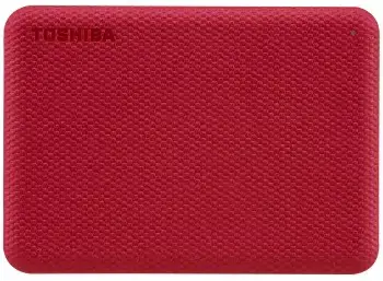 TOSHIBA "Canvio Advance" 2TB 2,5 colio išorinis kietasis diskas USB 3.2 Gen1 raudonos spalvos