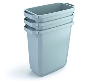 Šiukšlių dėžė rūšiavimui DURABIN® 60L stačiakampė, pilka sp. (dangtis perkamas atskirai)
