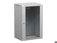NETRACK 019-180-645-021 Netrack wall/hanging cabinet 19,18U/450 mm,glass door,grey,remov. side pan.