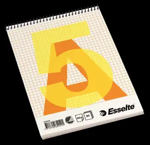 Bloknotas su spirale Esselte, A5/80, langeliais