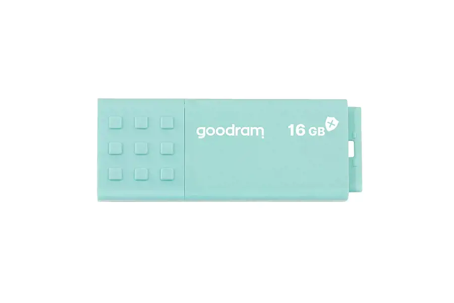 Goodram USB 3.0 UME3 CARE, 16 GB, USB Type-A, 3.2 Gen 1 (3.1 Gen 1), 60 MB/s, Cap, Turquoise
