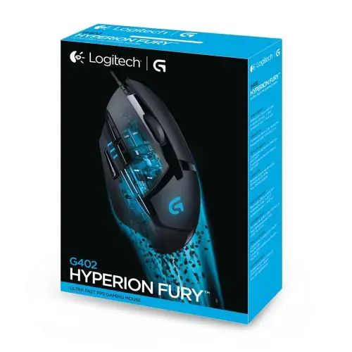 LOGITECH G402 "Hyperion Fury" laidinė žaidimų pelė - BLACK - EWR2