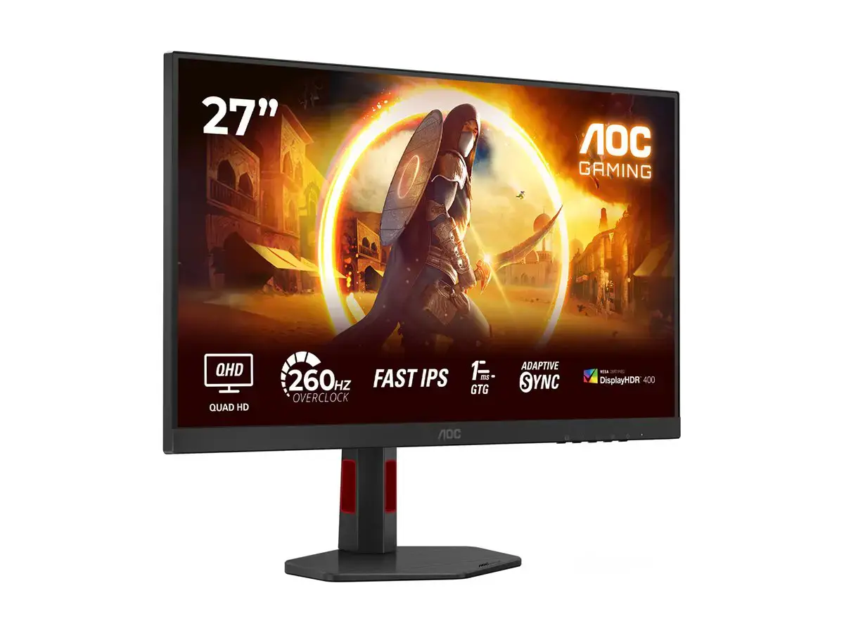 AOC | Q27G4ZR | 27 " | Fast IPS | QHD | 16:9 | 240 Hz | 1 ms | 2560 x 1440 pixels | 400 cd/m² | HDMI ports quantity 2 | Black