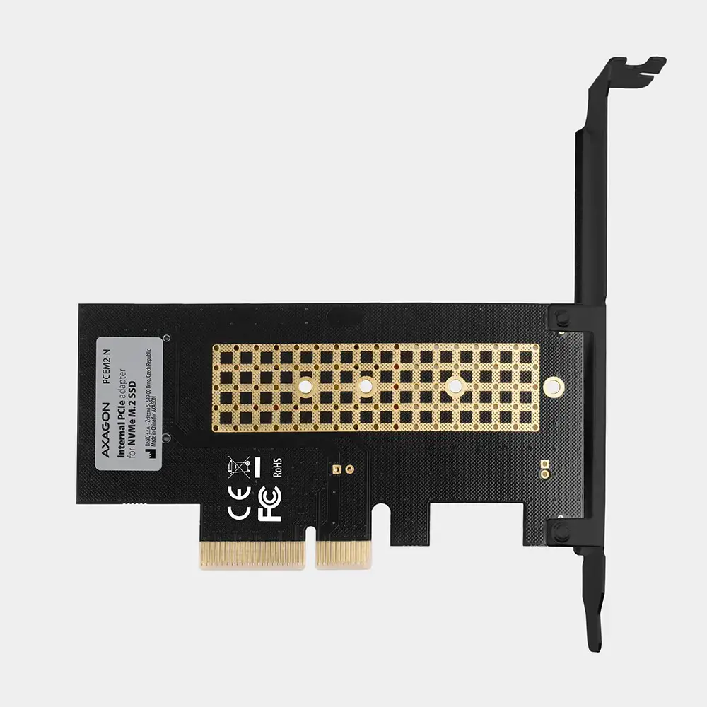 AXAGON PCEM2-N PCI-E 3.0 4x - M.2 SSD NVMe, iki 80 mm SSD