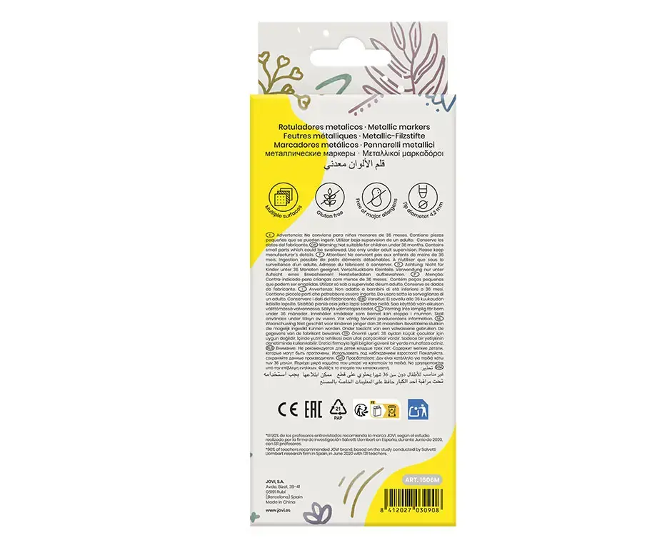 Žymekliai JOVI DECOR METALIC, 6 sp.