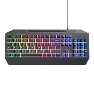 Trust GXT 836 Evocx, Wired, USB, Membrane, QWERTY, RGB LED, Black