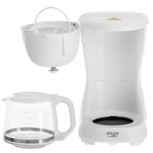 Kavos aparatas Adler AD 4381w, 0,6 litrai, Balta, Drip