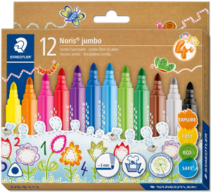 Flomasteriai STAEDTLER Noris Jumbo, 12 vnt.