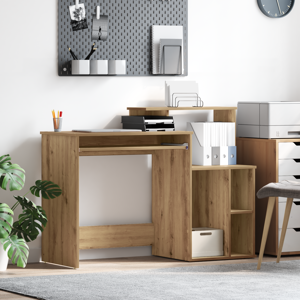 Stalas su saugojimu Amatininko ąžuolas 120.5x44x88.5 cm Perdirbta mediena