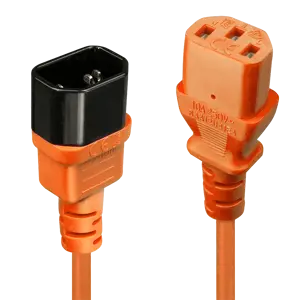 "Lindy" 1 m C14-C13 ilginimo kabelis, oranžinis, 1 m, C14 jungtis, C13 jungtis
