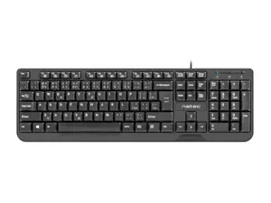 NATEC KLAVIATŪRA TROUT SLIM USB, CZ/SK IŠDĖSTYMAS, JUODA