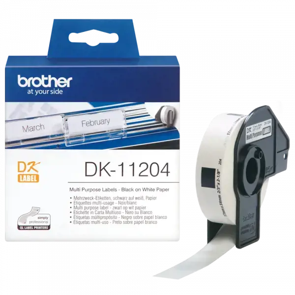 Suderinamos etiketės Brother DK-11204 (17 mm x 54 mm)