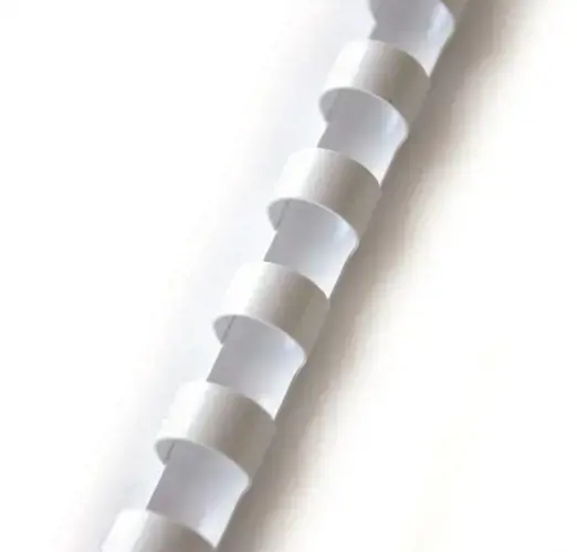 Spiralė įrišimui plastikinė 38 mm, balta (1 vnt.)