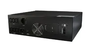 GEMBIRD EG-UPSRACK-10 UPS Energenie Rack 19 colių 3.4U 1000VA Pure Sine 3xIEC 1xSchuko 230V LCD