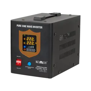 KEMOT UPS PROsinus-800 grynos sinusoidės bangos inverteris su įkrovimo funkcija 12V 230V 800VA/500W…