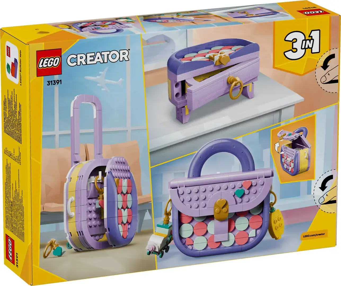 LEGO CREATOR 3 IN 1 31391 Art Fashion Bag with Storage