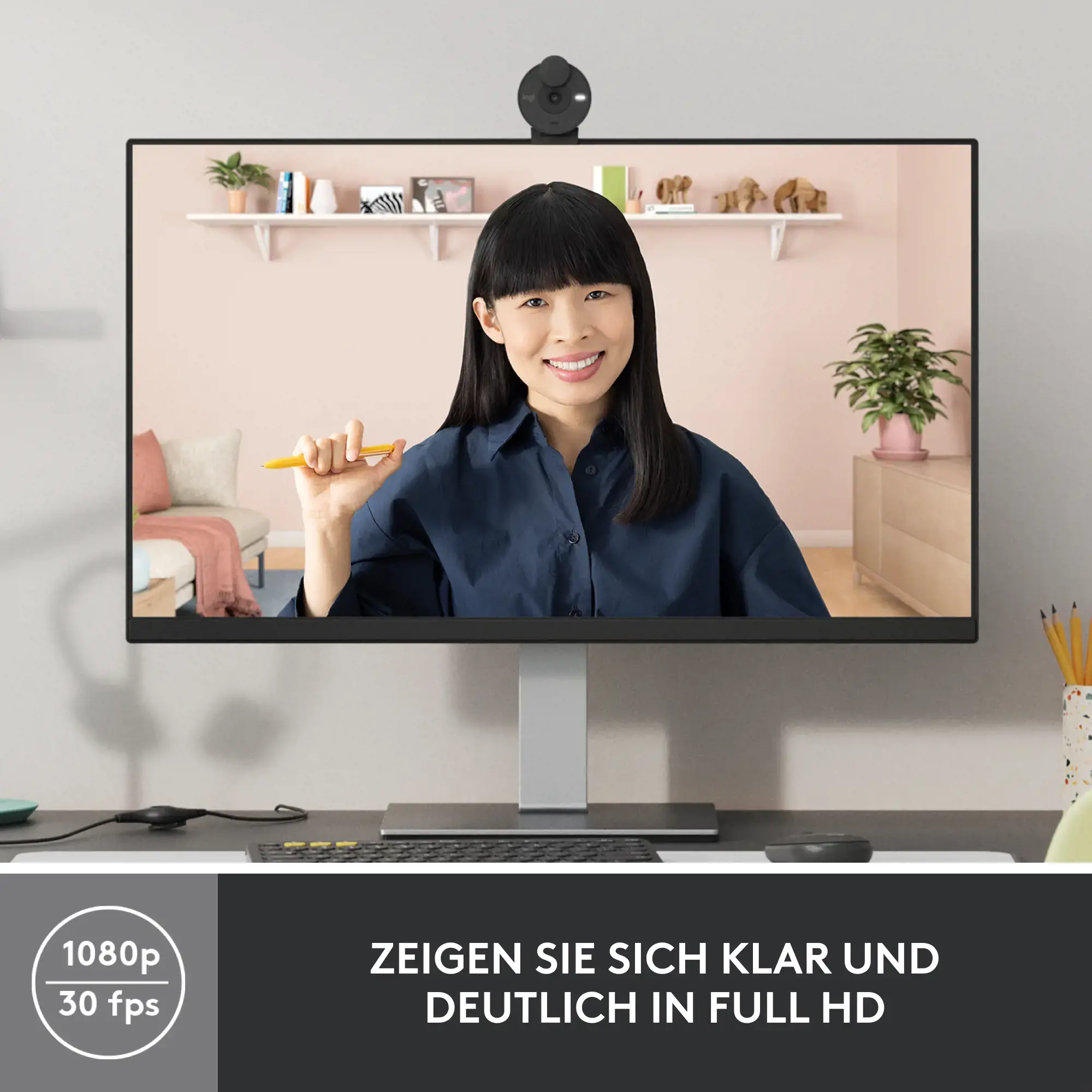 "Logitech Brio 300", 2 MP, 1920 x 1080 taškų, "Full HD", 30 kadrų per sekundę, 1280x720@30fps, 1920x1080@30fps, 720p, 1080p