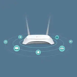 TP-Link 3G/4G belaidis N maršrutizatorius, "Wi-Fi 4" (802.11n), vienos juostos (2,4 GHz), Ethernet LAN, juodas, baltas, stalinis maršrutizatorius