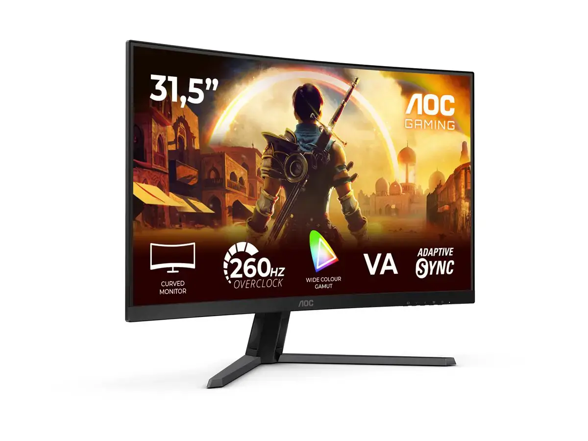 AOC C32G42ZE | 31.5 " | VA | FHD | 16:9 | 260 Hz | 4 ms | 1920 x 1080 pixels | 300 cd/m² | HDMI ports quantity 1 | Black