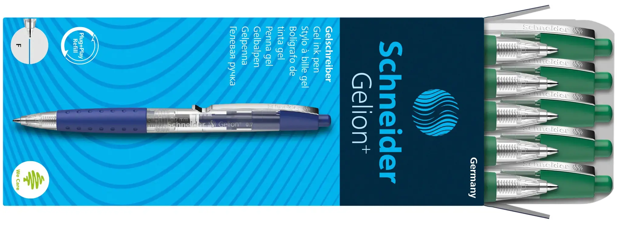 Automatinis rašiklis SCHNEIDER GELION 1, 0,7/0,4 mm, žalia